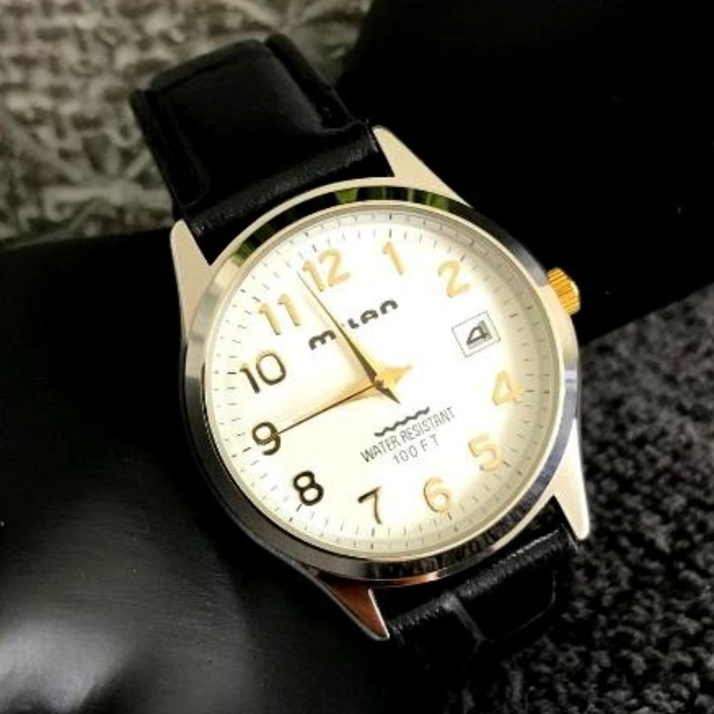 Milan Men's Silver & Gold-Tone Wrist Watch